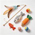 Cat Wand Toy — Feather Teaser with Bell